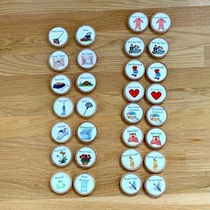 Etsy artist chore magnets set of 30